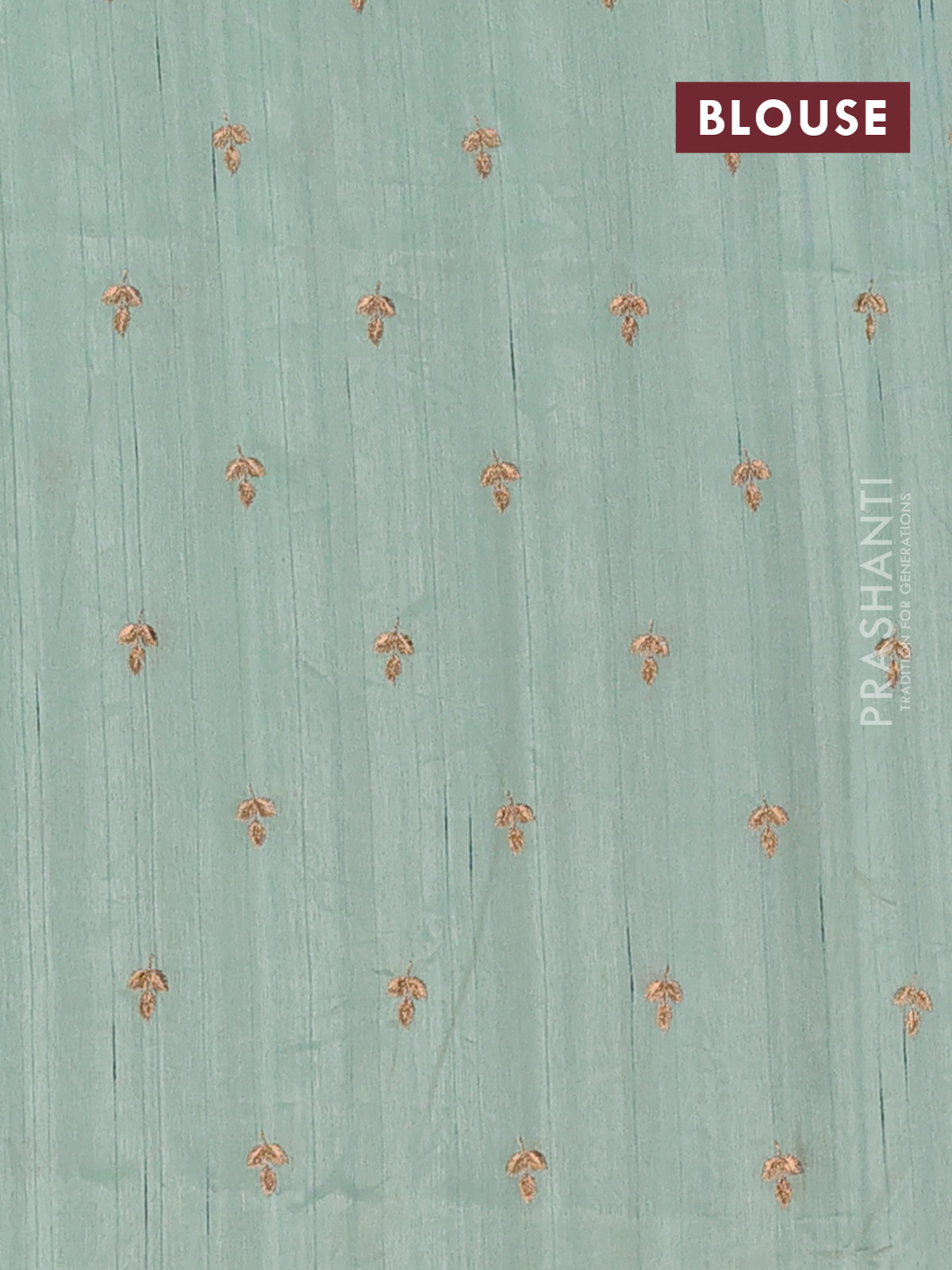 Semi raw silk saree pastel green with embroidery buttas and embroidery butta border