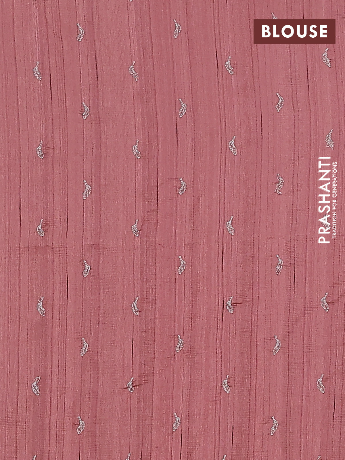 Semi raw silk saree brown with leaf embroidery buttas in borderless style